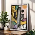 Neşeli Pop Art Üçlüsü Beyaz Çerçeveli 3lü Ahşap Tablo Seti