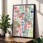 Canlı Retro Parti Seti Siyah Çerçeveli 3lü Ahşap Tablo Seti