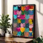 Vibran Kalpler Narenciye Tatlıları Siyah Çerçeveli 3lü Ahşap Tablo Seti