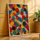 Canlı Pop Art Graffiti Seti Doğal Ahşap Çerçeveli 3lü Tablo Seti