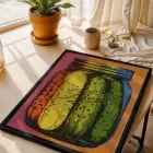 Canlı Pop Art Graffiti Seti Siyah Çerçeveli 3lü Ahşap Tablo Seti