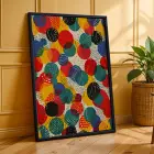 Canlı Pop Art Graffiti Seti Siyah Çerçeveli 3lü Ahşap Tablo Seti