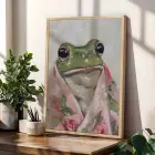 Çarpıcı Eklektik Sanat Üçlüsü Doğal Ahşap Çerçeveli 3lü Tablo Seti