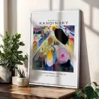 Kandinsky Ekspresif Soyutlamalar Beyaz Çerçeveli 3lü Ahşap Tablo Seti