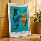 Kandinsky Sanat Mirası Koleksiyonu Beyaz Çerçeveli 3lü Ahşap Tablo Seti