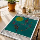 Kandinsky Soyut Renk Oyunları Beyaz Çerçeveli 3lü Ahşap Tablo Seti