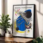 Kandinsky Soyut Renk Oyunları Siyah Çerçeveli 3lü Ahşap Tablo Seti