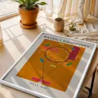 Kandinsky Rengarenk Soyut Üçlü Set Beyaz Çerçeveli 3lü Ahşap Tablo Seti