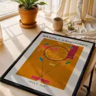Kandinsky Rengarenk Soyut Üçlü Set Siyah Çerçeveli 3lü Ahşap Tablo Seti