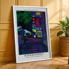 Kandinsky Soyut Geometrik Set Beyaz Çerçeveli 3lü Ahşap Tablo Seti