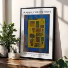 Kandinsky Soyut Sanat Koleksiyonu Siyah Çerçeveli 3lü Ahşap Tablo Seti
