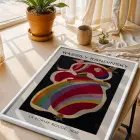 Kandinsky Soyut Renk Kompozisyonları Beyaz Çerçeveli 3lü Ahşap Tablo Seti