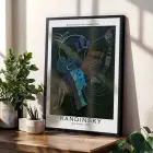 Kandinsky Soyut Renk Kompozisyonları Siyah Çerçeveli 3lü Ahşap Tablo Seti