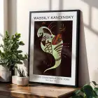 Kandinsky Sanat Seçkisi Siyah Çerçeveli 3lü Ahşap Tablo Seti