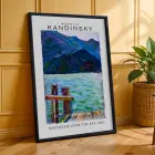 Kandinsky Sanat Seçkisi Siyah Çerçeveli 3lü Ahşap Tablo Seti