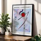 Kandinsky Soyut Dinamik Kompozisyonlar Siyah Çerçeveli 3lü Ahşap Tablo Seti