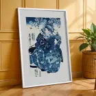 Ukiyo-e Mistik Japon Desenleri Beyaz Çerçeveli 3lü Ahşap Tablo Seti