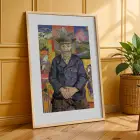 Diverjan Sanat Üçlüsü Doğal Ahşap Çerçeveli 3lü Tablo Seti