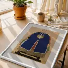 Uzak Doğu Klasik Sanat Seti Beyaz Çerçeveli 3lü Ahşap Tablo Seti