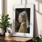 Sanat Eserleri Üçlüsü Beyaz Çerçeveli 3lü Ahşap Tablo Seti