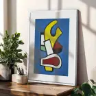 Canlı Sanat Mozaiki Beyaz Çerçeveli 3lü Ahşap Tablo Seti