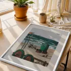 Üç Farklı Sanat Hikayesi Beyaz Çerçeveli 3lü Ahşap Tablo Seti