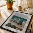 Üç Farklı Sanat Hikayesi Siyah Çerçeveli 3lü Ahşap Tablo Seti