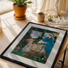 Farklı Sanat Akımları Üçlüsü Siyah Çerçeveli 3lü Ahşap Tablo Seti