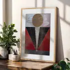Dönemlerden Sanat Mozaiki Doğal Ahşap Çerçeveli 3lü Tablo Seti
