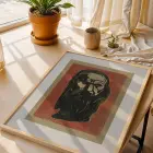 Dönemlerden Sanat Mozaiki Doğal Ahşap Çerçeveli 3lü Tablo Seti