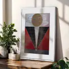 Dönemlerden Sanat Mozaiki Beyaz Çerçeveli 3lü Ahşap Tablo Seti