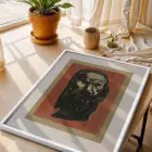 Dönemlerden Sanat Mozaiki Beyaz Çerçeveli 3lü Ahşap Tablo Seti