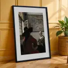 Figüratif Sanat Seçkisi Siyah Çerçeveli 3lü Ahşap Tablo Seti
