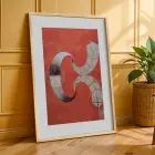 Kızıl Tonlar Sanat Seçkisi Doğal Ahşap Çerçeveli 3lü Tablo Seti