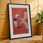 Kızıl Tonlar Sanat Seçkisi Siyah Çerçeveli 3lü Ahşap Tablo Seti