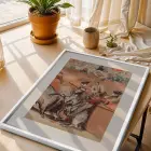 Nostaljik Portre Etnik Dokunuşlar Beyaz Çerçeveli 3lü Ahşap Tablo Seti
