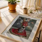 Geçmişten Sanat Seçkisi Doğal Ahşap Çerçeveli 3lü Tablo Seti