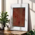 Toprak Tonlu Sanatsal Soyutlama Beyaz Çerçeveli 3lü Ahşap Tablo Seti