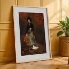 Dönemsel Sanat Üçlüsü Doğal Ahşap Çerçeveli 3lü Tablo Seti
