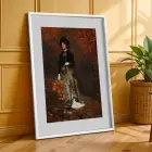Dönemsel Sanat Üçlüsü Beyaz Çerçeveli 3lü Ahşap Tablo Seti