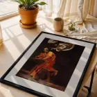 Dönemsel Sanat Üçlüsü Siyah Çerçeveli 3lü Ahşap Tablo Seti