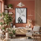 Minimalist Çizgi Form Siyah Ahşap Çerçeveli Tablo Obje Ev Aksesuarları Modern Sanat İç