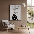 Minimalist Çizgi Form Siyah Ahşap Çerçeveli Tablo Obje Ev Aksesuarları Modern Sanat İç
