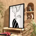 Minimalist Çizgi Form Siyah Ahşap Çerçeveli Tablo Obje Ev Aksesuarları Modern Sanat İç