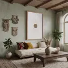 Soyut Gün Işığı Tablo Doğal Ahşap Çerçeveli Duvar Dekoru Poster Obje Ev Aksesuarları