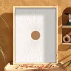 Soyut Gün Işığı Tablo Doğal Ahşap Çerçeveli Duvar Dekoru Poster Obje Ev Aksesuarları