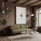 Soyut Gün Işığı Tablo Beyaz Ahşap Çerçeveli Salon Oturma Odası Duvar Dekoru Poster