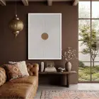 Soyut Gün Işığı Tablo Beyaz Ahşap Çerçeveli Salon Oturma Odası Duvar Dekoru Poster