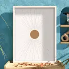 Soyut Gün Işığı Tablo Beyaz Ahşap Çerçeveli Salon Oturma Odası Duvar Dekoru Poster