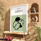 Yeşil Bahçe Elması Beyaz Ahşap Çerçeveli Tablo Duvar Dekoru Poster Obje Ev Aksesuarları